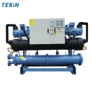 Water Cooled Chiller 180HP 50 Ton 100 Ton 200 Ton Water Cooled Screw Water Chiller 150KW 300 KW 500KW 600KW Chiller Cheap Price