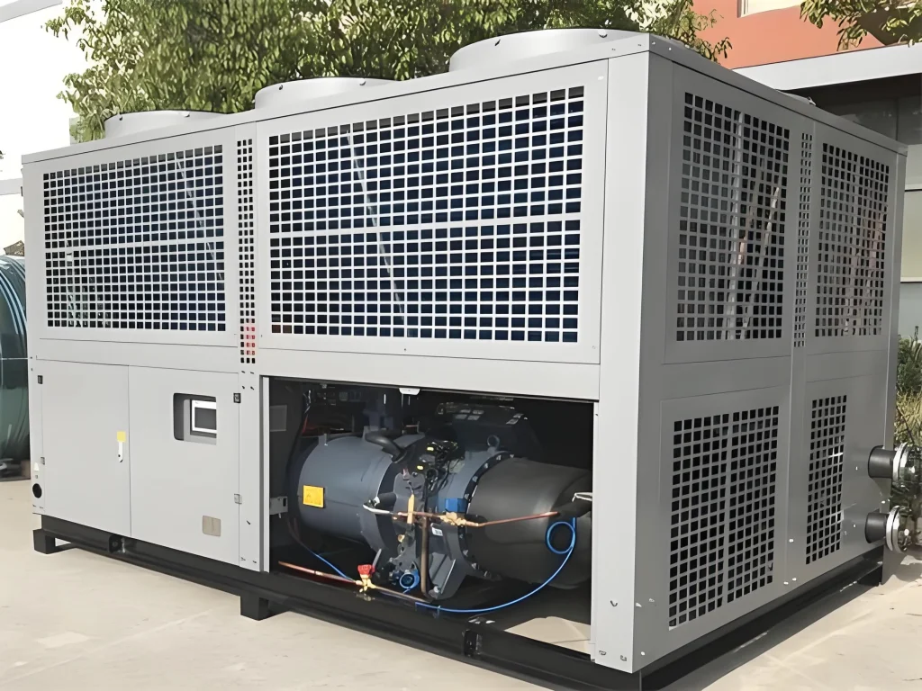 100HP Industrial Screw Type Chiller With Two Cooling Systems Air Cooled Screw Water Glycol Chiller